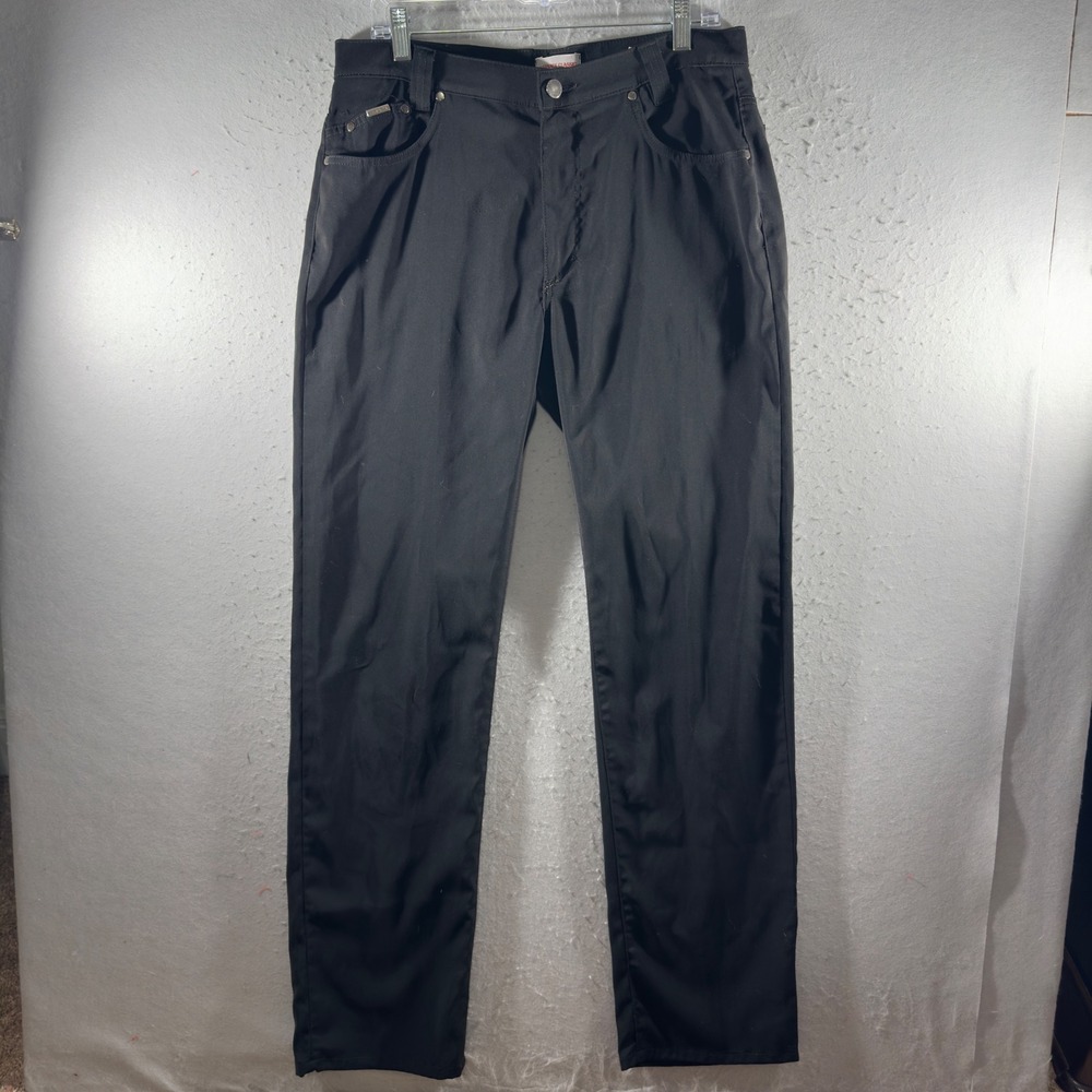 3394 | Vintage Versace Classic V2 Stretch Straight Leg Pants Black Mens 34 Italy